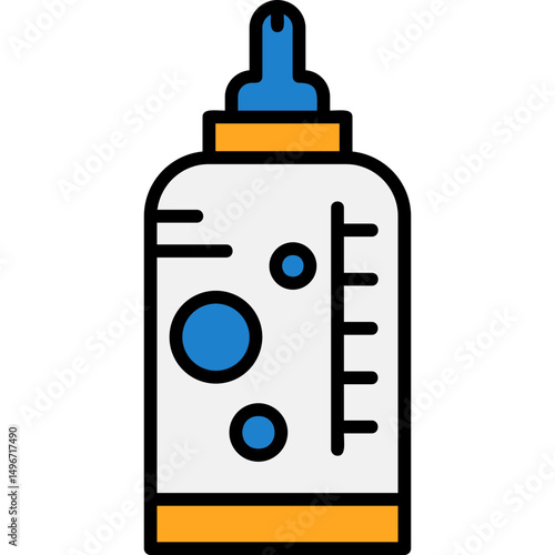 Baby bottle Vector Filled Style Icon