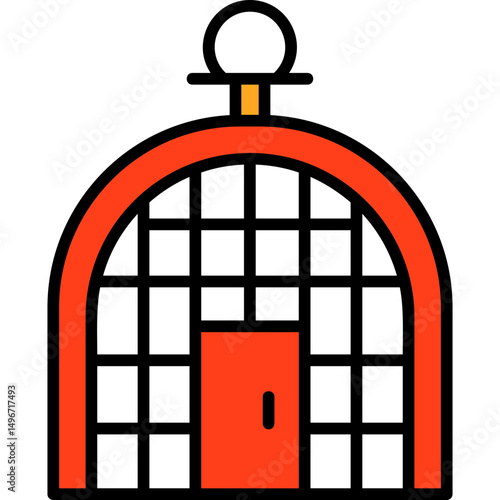 Birdcage Vector Filled Style Icon