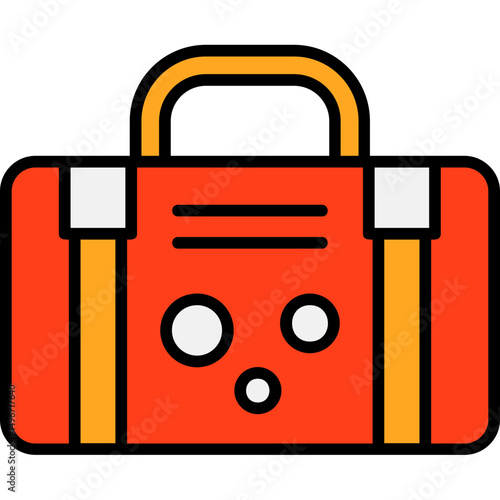 Suitcase Vector Filled Style Icon
