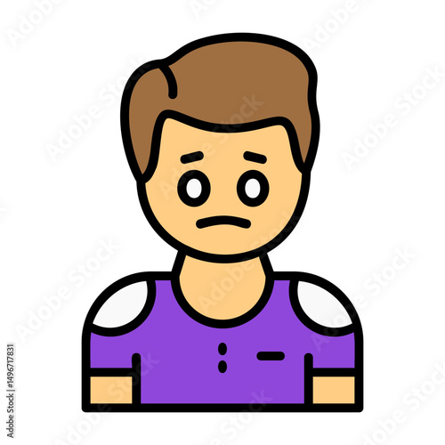 Disappointment Filled Style Emotion Icon