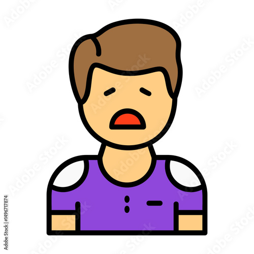 Sorrow Filled Style Emotion Icon