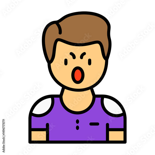 Indignation Filled Style Emotion Icon