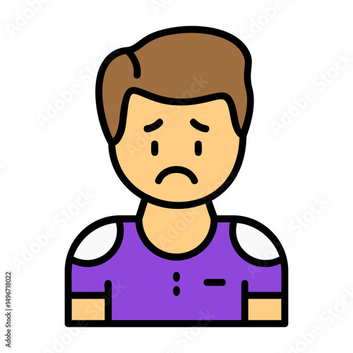 Disconcertment Filled Style Emotion Icon