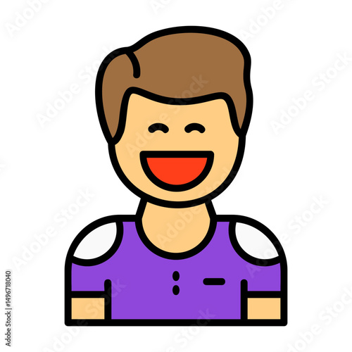 Eagerness Filled Style Emotion Icon