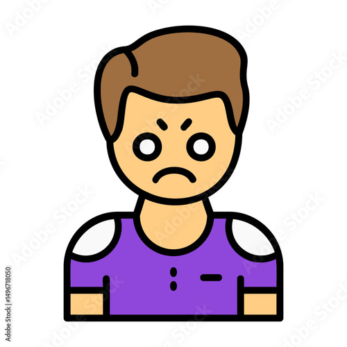 Irritation Filled Style Emotion Icon