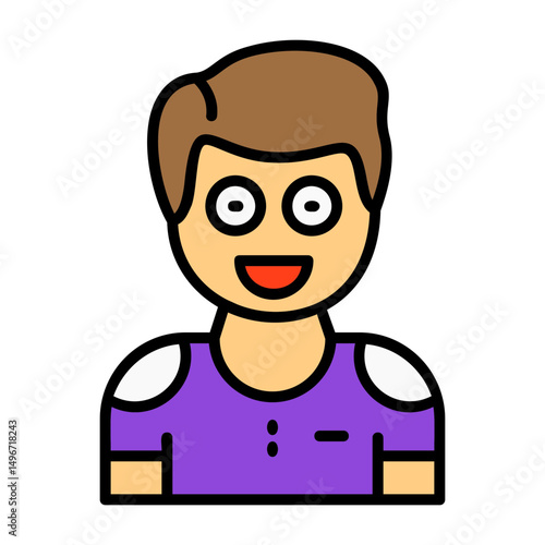 Enthusiasm Filled Style Emotion Icon