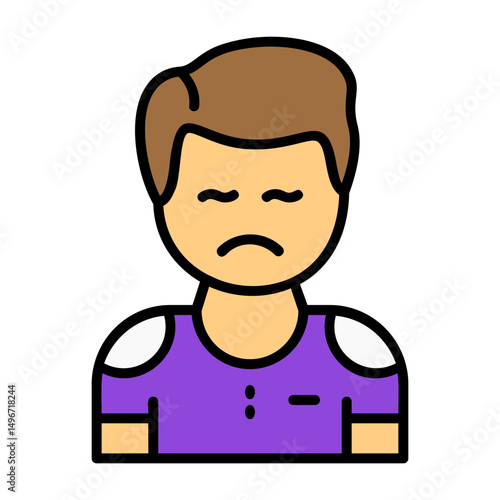 Discomfort Filled Style Emotion Icon
