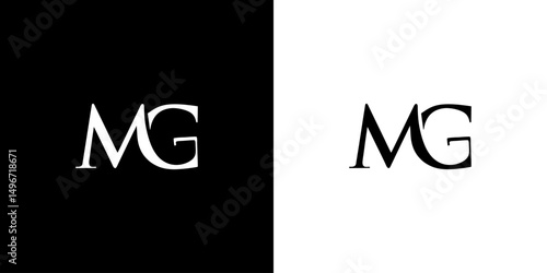Creative MG Monogram Letter Logo, Illustration, Design Inspiration, Vector, Icon