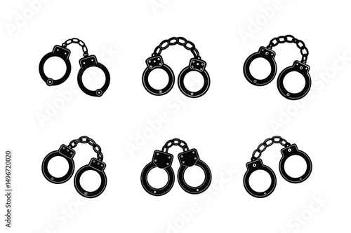 cuffs sketch icon silhouette vector illustration