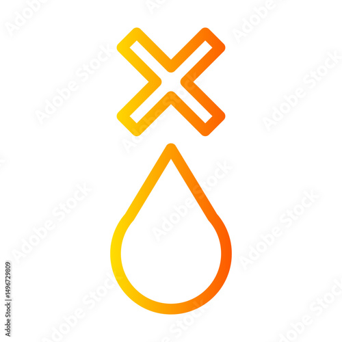 water scarcity gradient icon