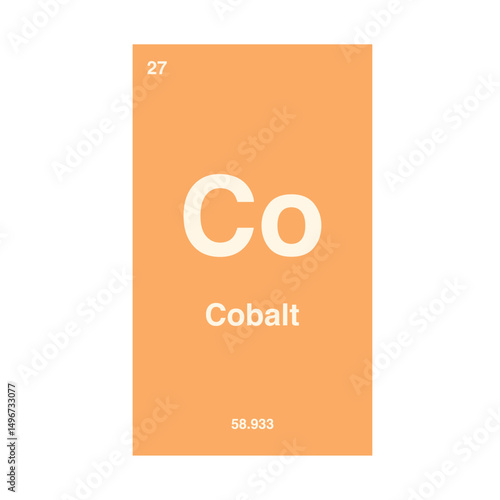 cobalt periodic vector isolated on transparent background