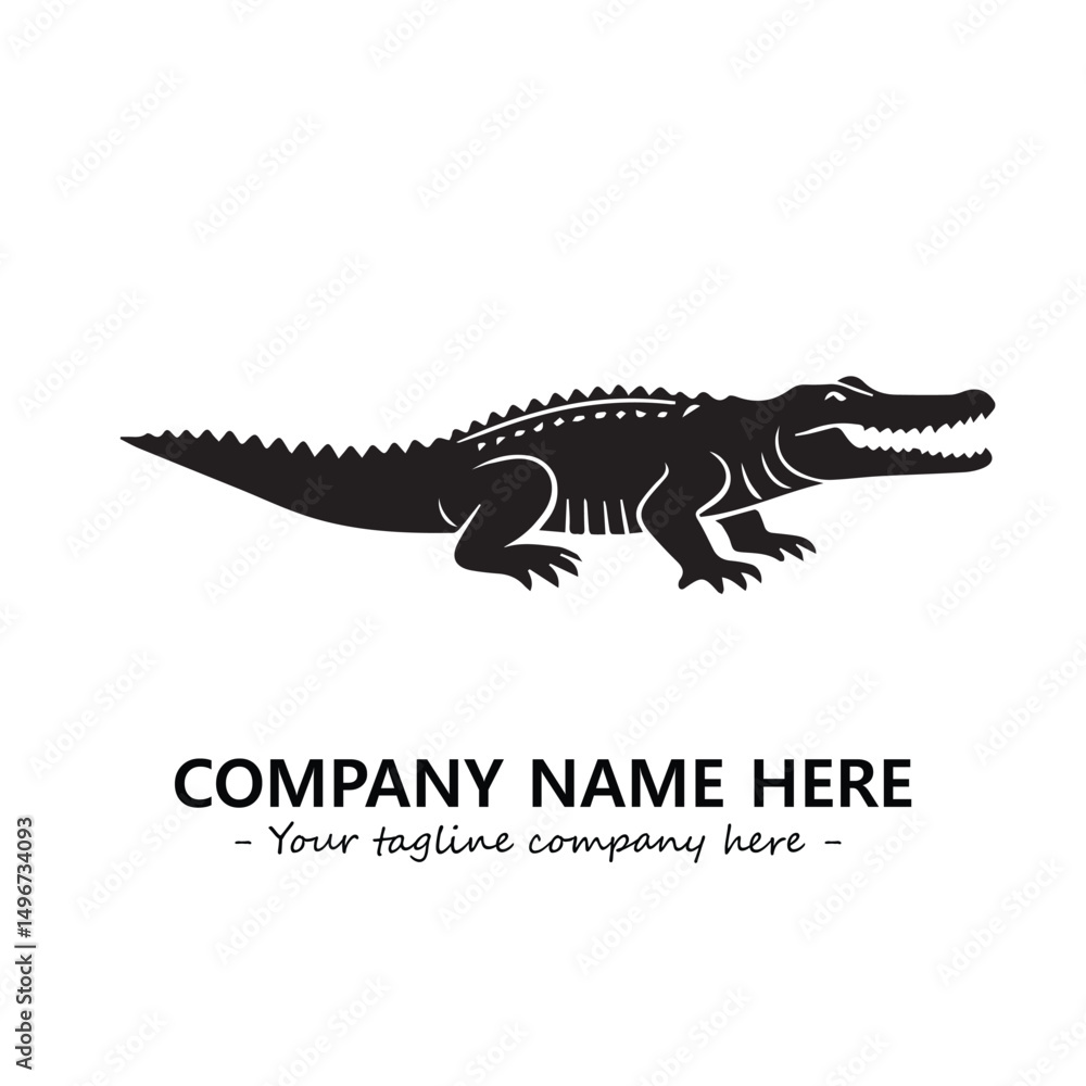Naklejka premium Crocodile logo company design vector illustration