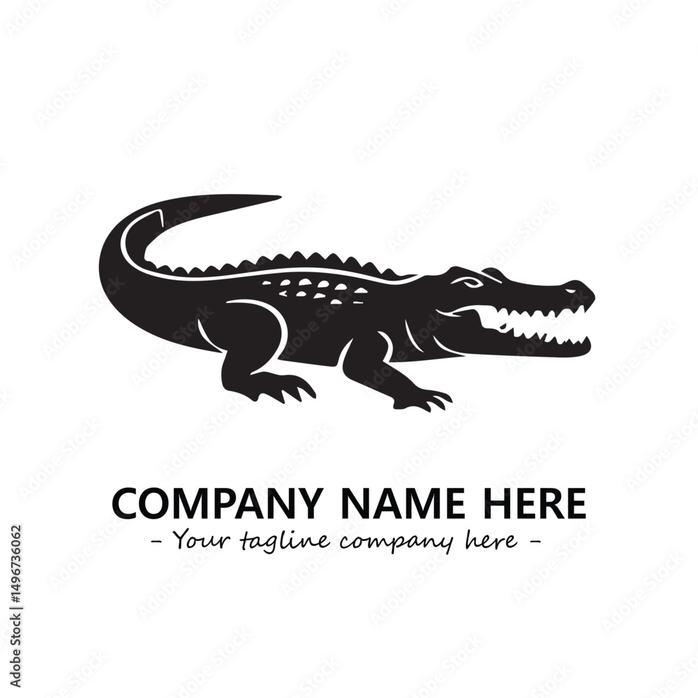 Obraz premium Crocodile logo company design vector illustration