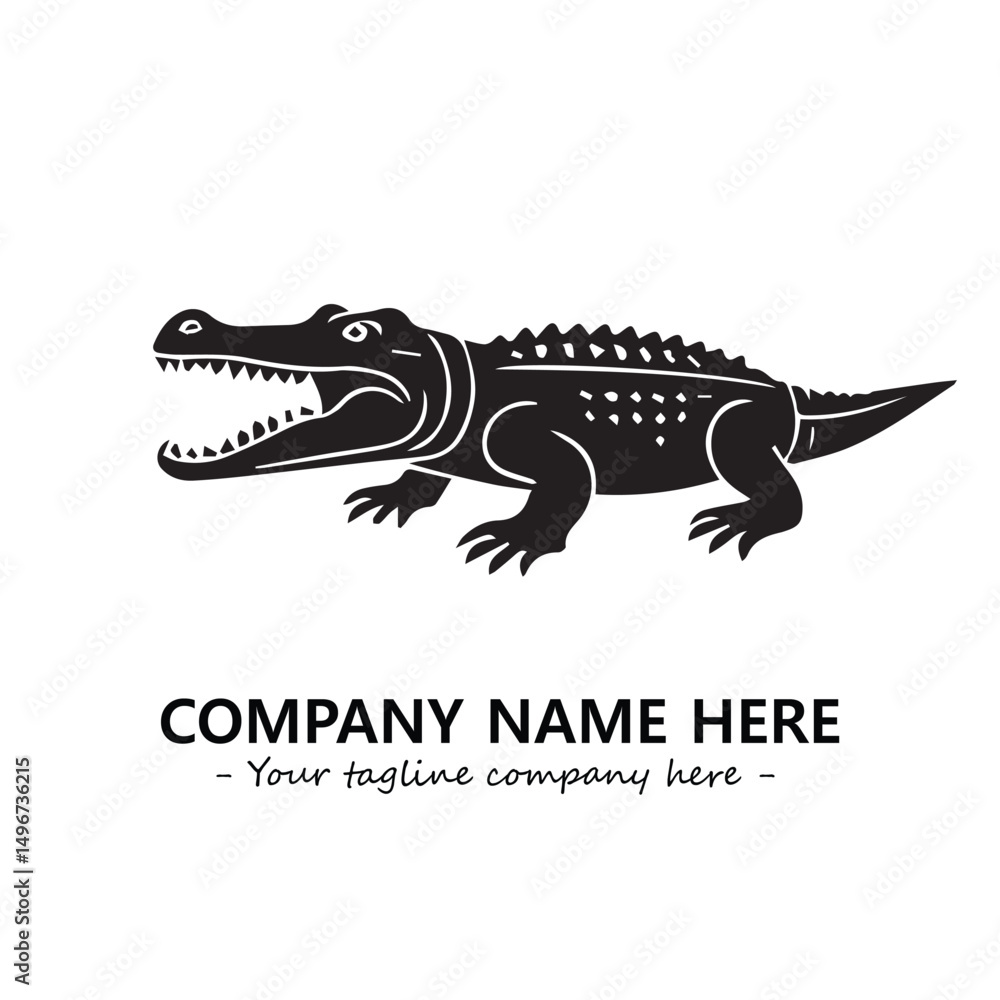 Naklejka premium Crocodile logo company design vector illustration