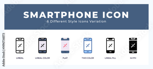 Smartphone icon set. vector illustration.