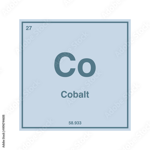 cobalt periodic vector isolated on transparent background