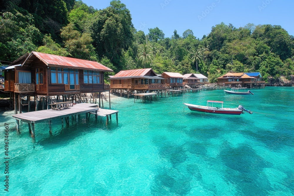 Obraz premium Tropical Island Resort (1)