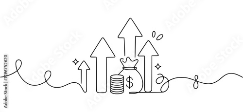 Financial growth and investment concept illustration
