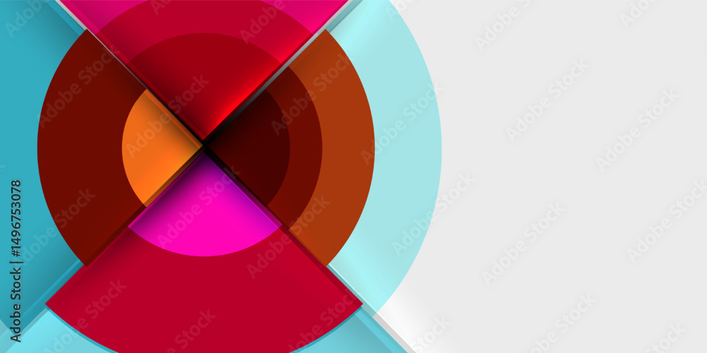 Abstract composition. Concentric circles, vibrant colors, dynamic shapes create modern design. Black background emphasizes bright elements. Abstract composition. Concentric circles, vibrant colors, dynamic shapes create modern design. Black background emphasizes bright elements.
