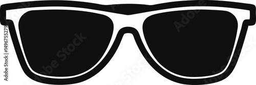 Sunglasses Folded Silhouette Vector Illustration 