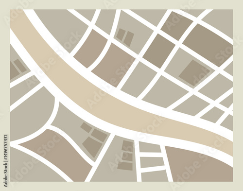 古地図のイラスト