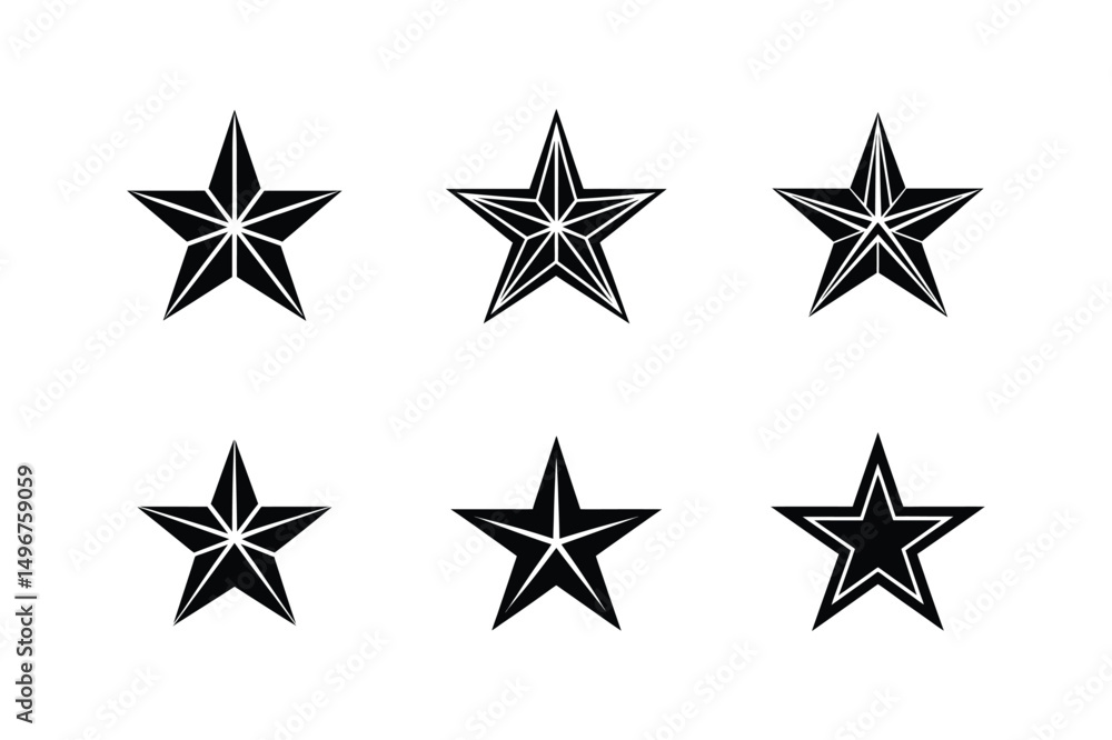 Obraz premium star icon silhouette vector illustration