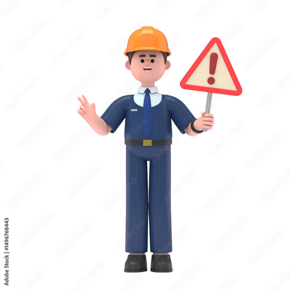 Attention Required: A vigilant engineer in a hard hat holds a warning sign, embodying vigilance and a proactive approach to safety. Attention Required: A vigilant engineer in a hard hat holds a warning sign, embodying vigilance and a proactive approach to safety.