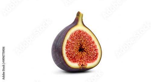 熟れたイチジク 半分 鮮やか赤色 自然光 撮影 (Jukureta ichijiku hanbun azayakana akairo shizenkou satsuei) This translates roughly to: Ripe fig half vivid red natural light photography. AI Generated