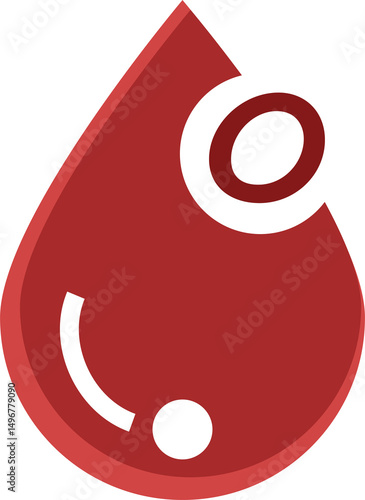 Vector Blood Type Drop Icons Collection