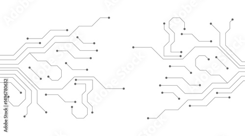 Abstract futuristic circuit board Illustration, Circuit board with various technology elements. Circuit board pattern for technology background. Vector illustration 