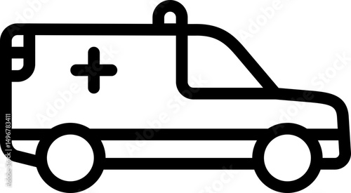 ambulance icon, car, automobile 