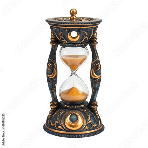  Metallic Hourglass Timer PNG