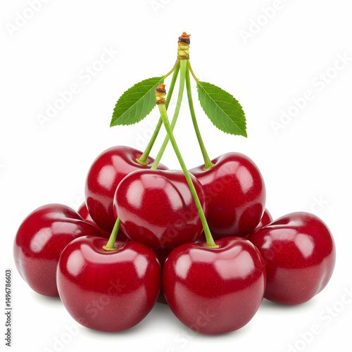 Fresh Red Cherries Image