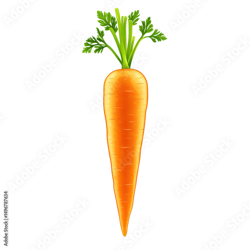 carrot isolated on white background, clipping path, full depth of field