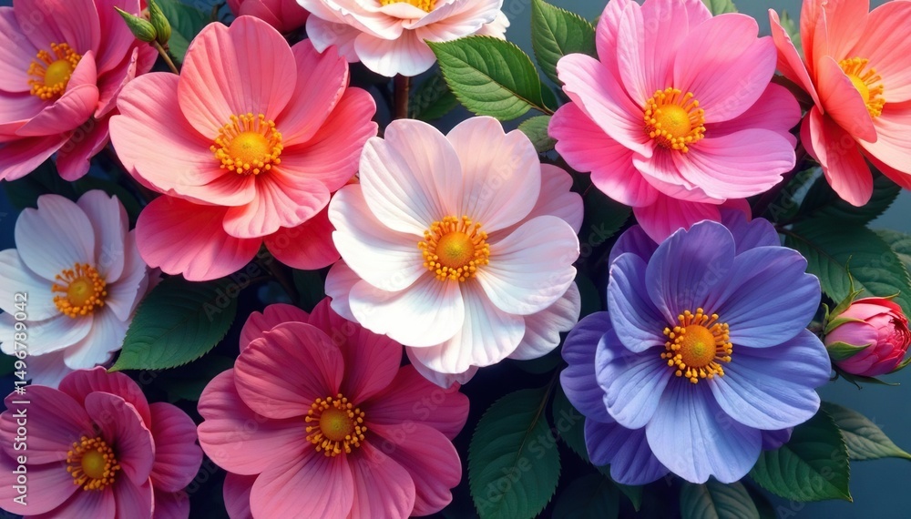 Overlapping blossoms, forming a continuous floral tapestry , repeat, tapestry Overlapping blossoms, forming a continuous floral tapestry , repeat, tapestry