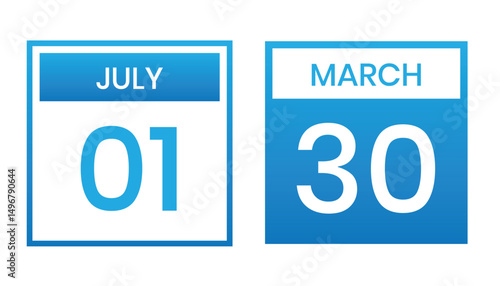 blue color daily calendar editable vector file, calendar july with shape editable date