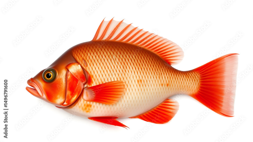 Roopchand fish or Red pomfret Fish isolated on white background. Roopchand fish or Red pomfret Fish isolated on white background.