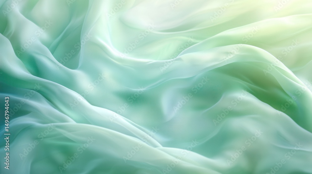 Obraz premium Gentle background in green-blue light matte tones and various shades of very light light green shades, smooth transitions from one shade and color to another 