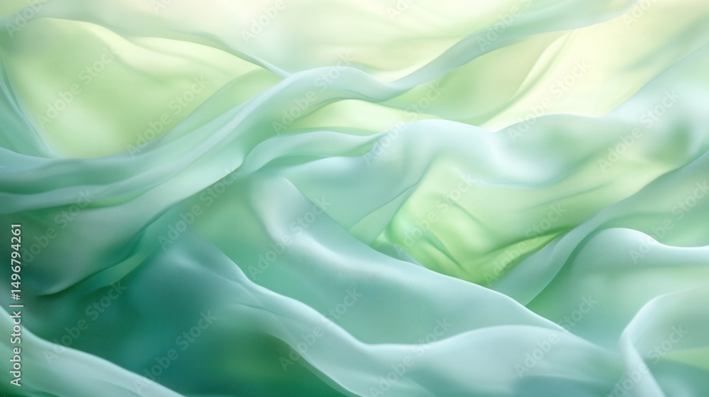 Obraz premium Gentle background in green-blue light matte tones and various shades of very light light green shades, smooth transitions from one shade and color to another 