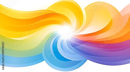 Colorful Swirling Rainbow Abstract.