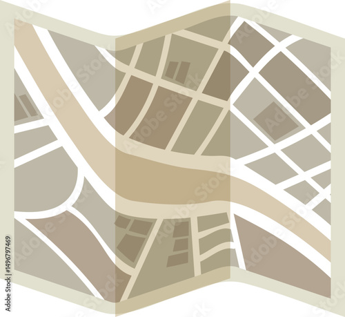 古い地図のイラスト