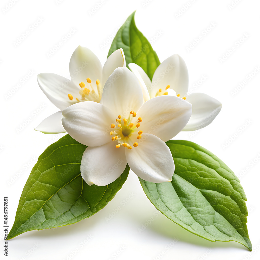 Obraz premium Jesmin flower arranged isolated on Transparent background