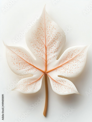 Hyper-Realistic Macro Photography of Caladium Leaf with Intricate Patterns and Textures