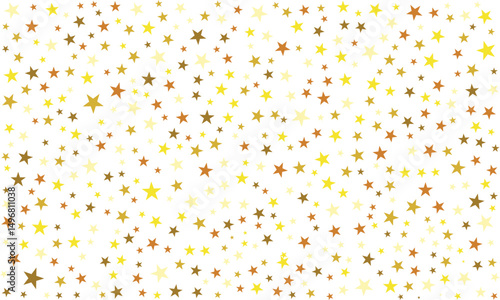 radiant starry background, whimsical illustration of golden stars