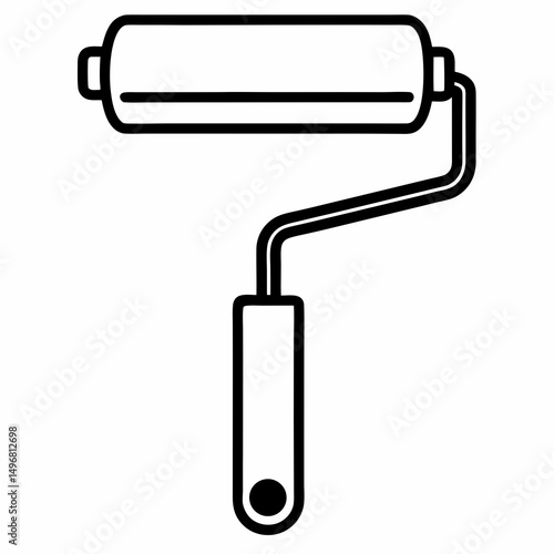 paint roller vector illustration