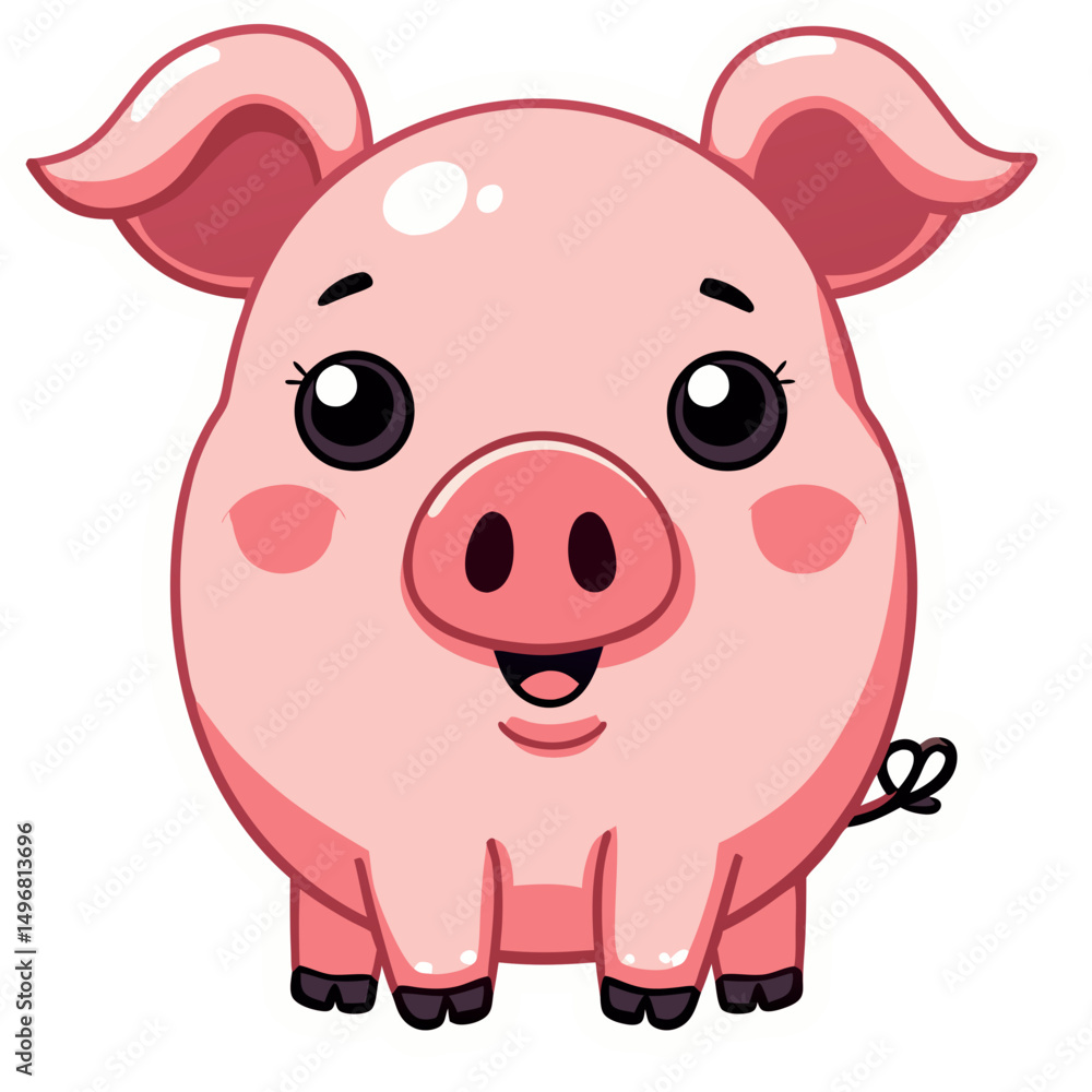 Vector illustration of a cute pig Vector illustration of a cute pig