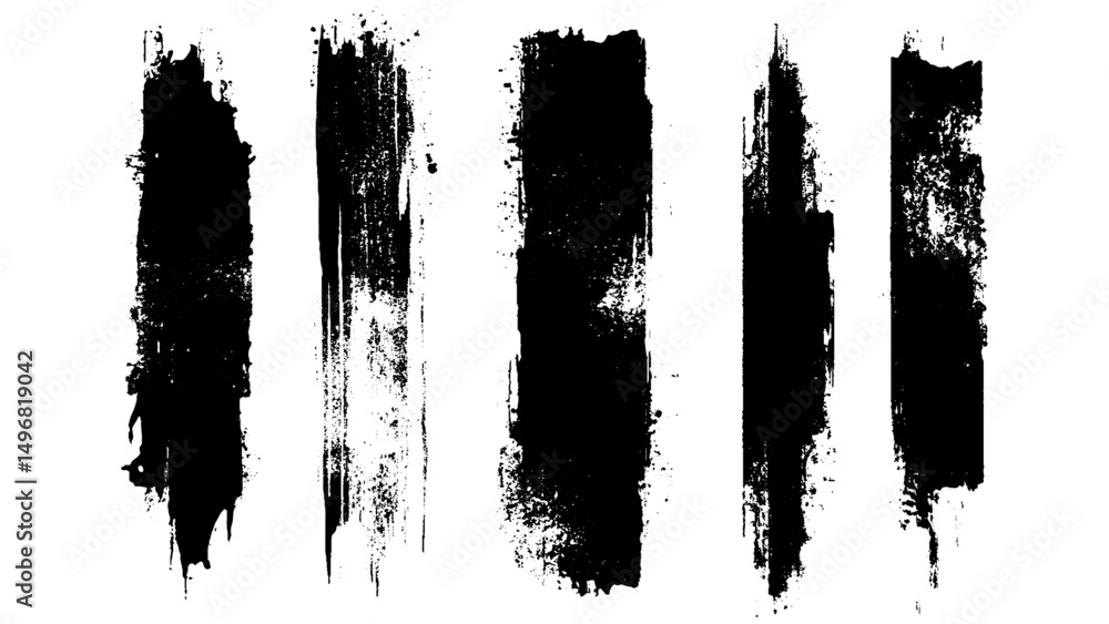 Brush strokes. Vector paintbrush set, brush strokes templates. Grunge design elements. Brush strokes. Vector paintbrush set, brush strokes templates. Grunge design elements.
