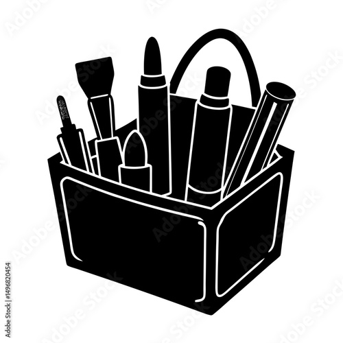 makeup caddy vector illustration 