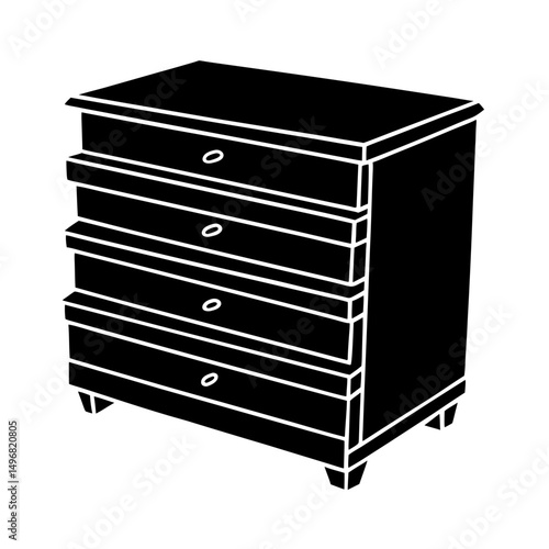 chest of drawers vector illustration
