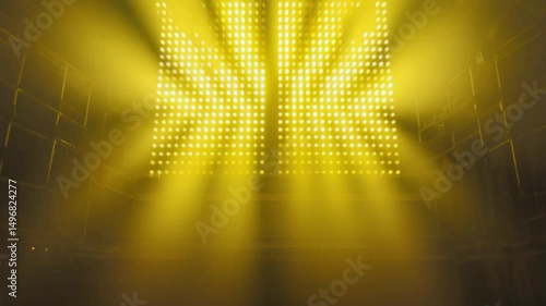 Bright Yellow Stage Lights with Dramatic Spotlight Effect – Concert and Event Lighting. 